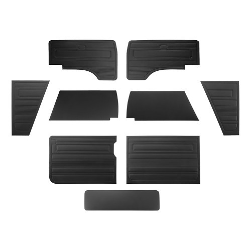  Kit of 9 interior panels in black vinyl for Transporter T3 85 ->92 - KB25200 