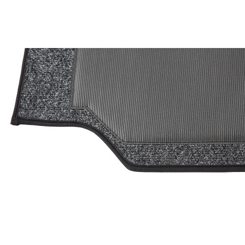 Front cabin carpet with bench seat for VOLKSWAGEN Combi Bay Window (08/1972-07/1979) - Black - KB26805