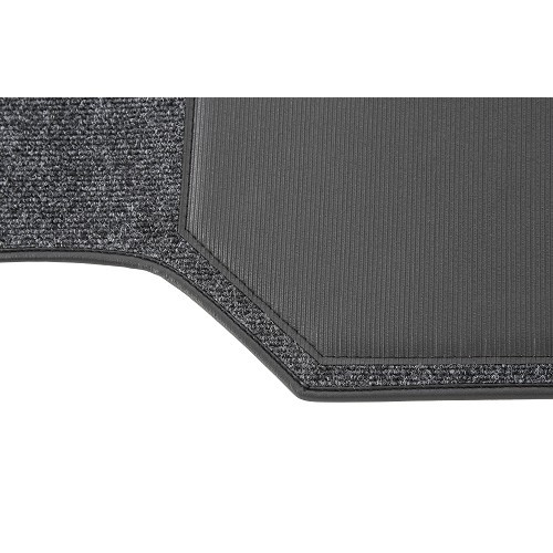 Luxe front cabin carpet with bench seat for VOLKSWAGEN Combi Split (1961-1967) - black - KB26811