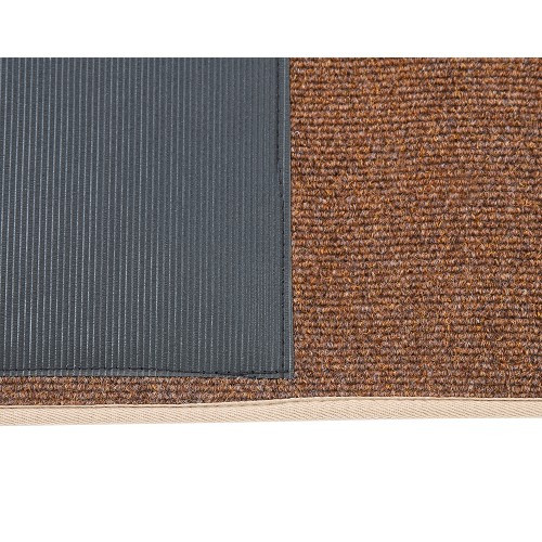 Luxe front cabin carpet with bench seat for VOLKSWAGEN Combi Split (1961-1967) - brown - KB26814