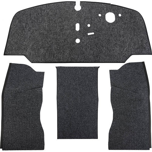  Luxe 2-seater front cabin carpet for VOLKSWAGEN Combi Bay Window (08/1967-07/1972) - Brown - KB26872 