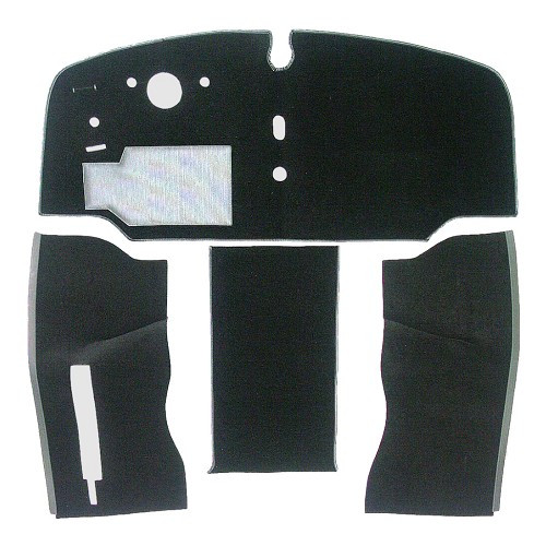  Tapete de cabina dianteiro de 2 lugares Luxe para VOLKSWAGEN Combi Bay Window (08/1967-07/1972) - Castanho - KB26872 