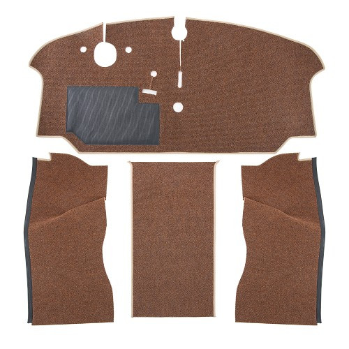  Luxe 2-seater front cabin carpet for VOLKSWAGEN Combi Bay Window (1973-1979) - Brown - KB27386 