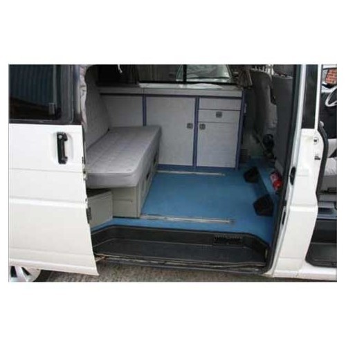  Moquette de cabine arrière pour VOLKSWAGEN Transporter T4 Westfalia (1990-2003) - Noire - KB28120 