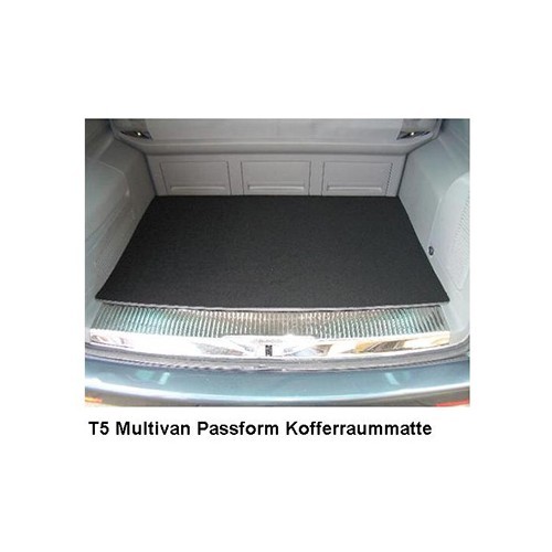  Moquette de coffre noire pour VW Transporter T5 Multivan - KB28210 