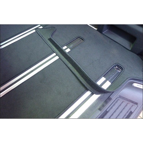 Tapis de sol arrière et coffre gris anthracite pour VW Transporter T5 avec 1 porte coulissante - KB28220