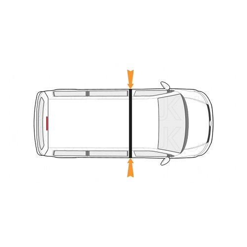 Insulating curtains for the separation of the cabin area, for VW Transporter T4 - KB28250