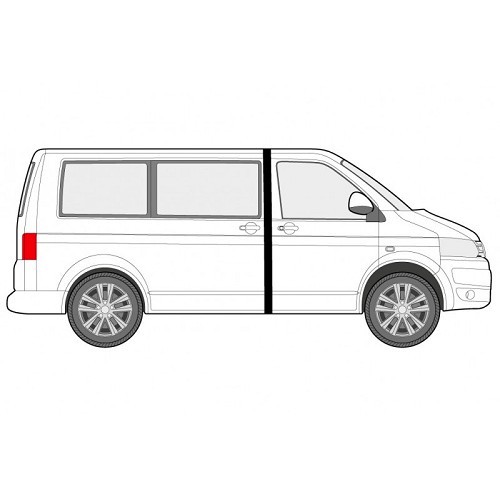 Insulating curtains for the separation of the cabin area, for VW Transporter T4 - KB28250