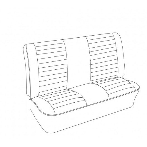  Tampas de assento em relevo de 3/4 vinil para a janela Combi Bay Window 74 -&gt;79 - KB43229 