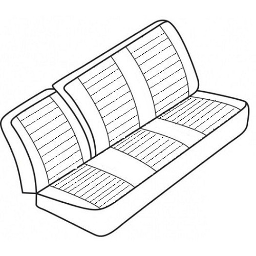  Sitzbankbezüge Mitte Rückenlehne 1/3 klappbar Vinyl geprägt für Combi Bay Window 74 ->79 - KB43233 