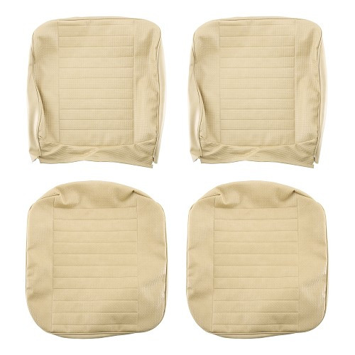  Covers for 2 separate front seats TMI sand embossed vinyl (95) for VOLKSWAGEN Combi Bay Window (1968-1979) - KB43305 