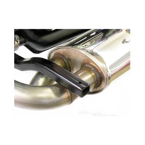 Scarico in acciaio inox CSP "Python" 38 mm senza riscaldatore per VW Combi 1600 72 -&gt;79 - KC20210