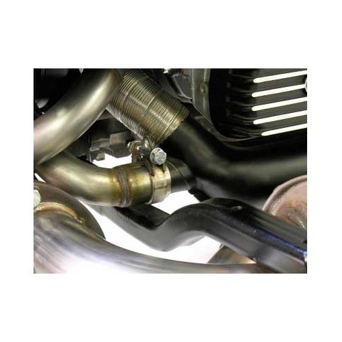 Escape de aço inoxidável CSP "Python" 38 mm com aquecedor para VW Combi 1600 72 -&gt;79 - KC20211
