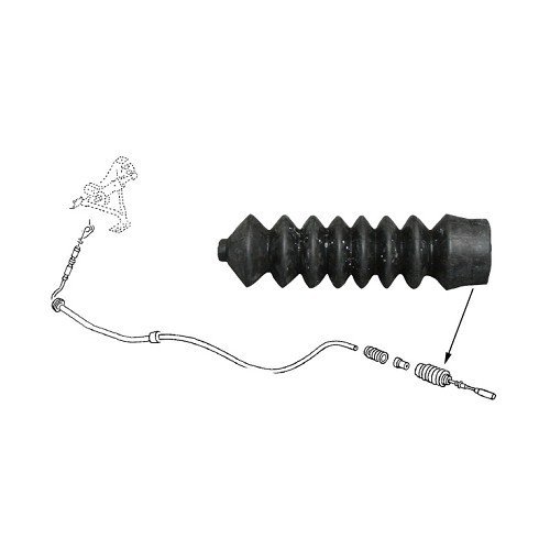  Soufflet de câble de chauffage pour VW Combi et Transporter - KC22319 