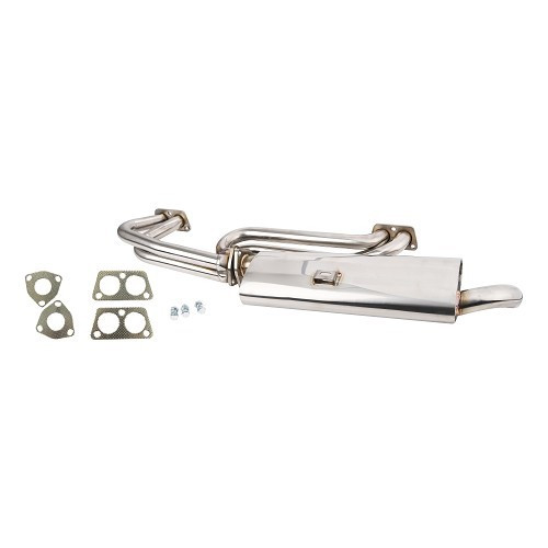  Sport Quiet Pack INOX uitlaatsysteem voor VOLKSWAGEN Combi Bay Window (08/1971-07/1979) - 1.7 tot 2.0 motoren - KC25523 