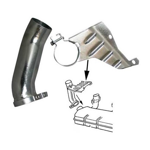 Coupling tube on left-hand heating box for Type 4 engine - KC261035