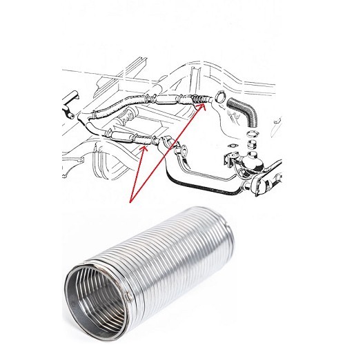  Conduit de chauffage pour Bus VW Combi split 64 ->67 - KC27001 