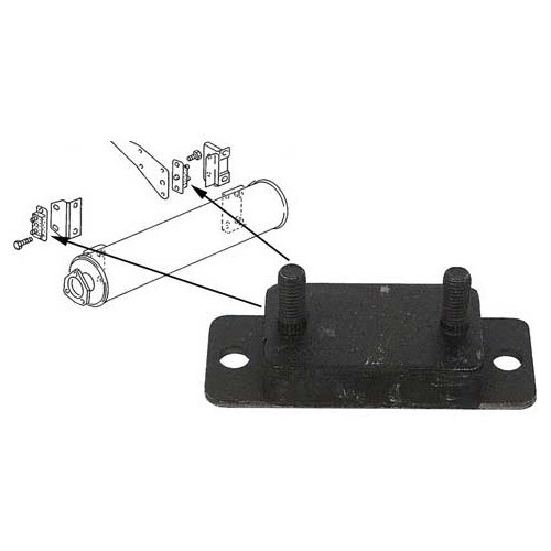 Silentbloc d'échappement gauche pour VOLKSWAGEN Transporter T25 D / TD (1979-1992) - KC27350