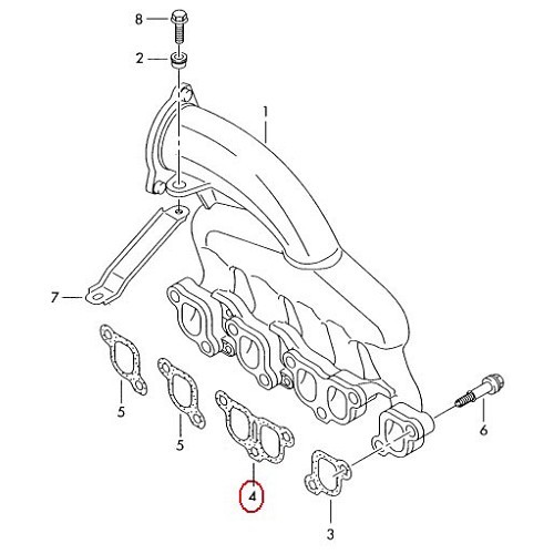  Junta de colector de admisión para VW T5 2.5 TDi - KC29056 