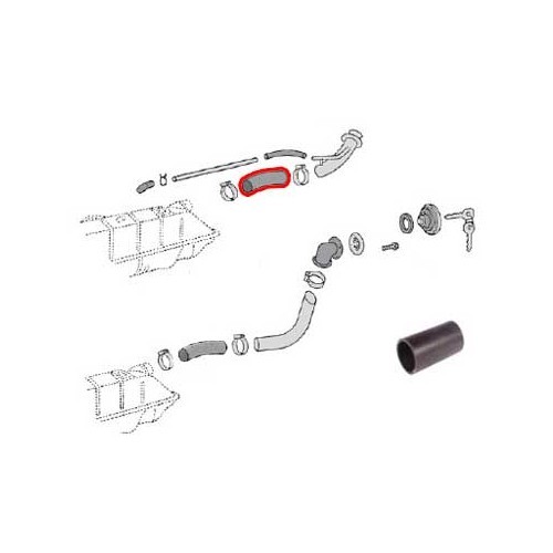 Tubo de llenado de gasolina para Combi 68 ->71 - KC47204