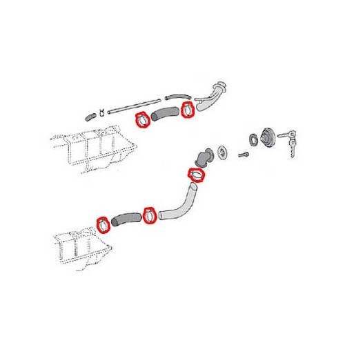 Fascetta di serraggio per riempimento della benzina di Combi - KC47206