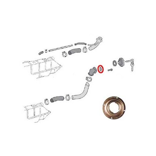 Base de tampão de gasolina para Combi Bay Window 73 -&gt;79 - KC47208