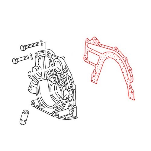 Guarnizione per pompa dell'olio per VW Transporter T4 2.4 e 2.5 fino al 1995 - KC50219