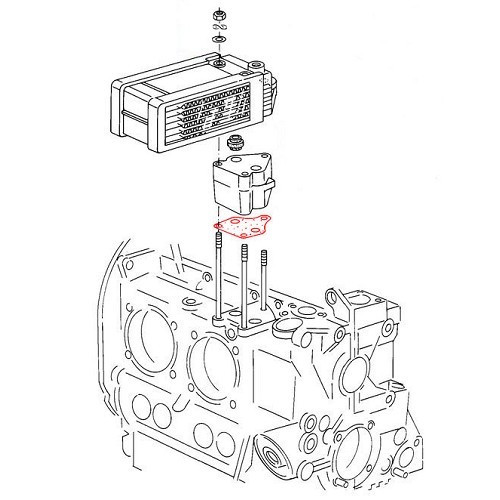 1rubber onder de basis van de olieradiateur motor 1600 type CT - KC51310