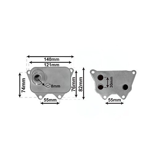  Radiateur d'huile pour VW Transporter T5 2.0 TFSi - KC52811 