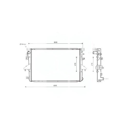  Wasserkühler für VW Transporter T5 von 2010 bis 2015 - KC55607 