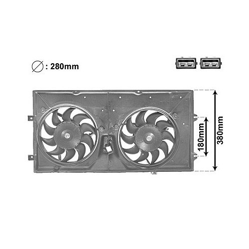  Bracket and fans for VW Transporter T4 - KC55660 