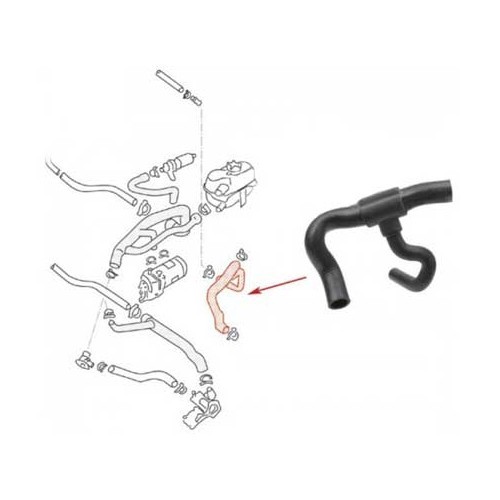 Waterleiding tussen demotor en het vat voor Transporter D / TD 84 ->92 - KC56810