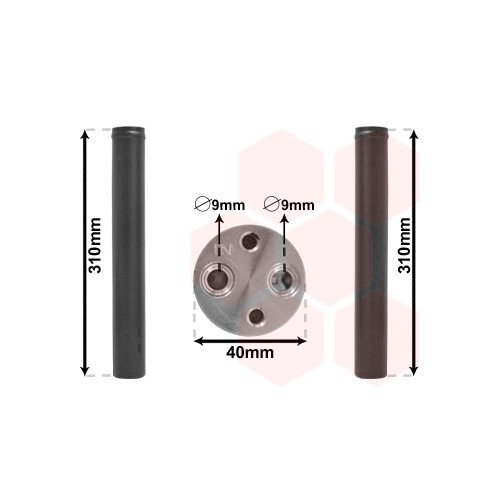 Air conditioning dehydrator for VW Transporter T4 from 1998 to 2003 - KC58024