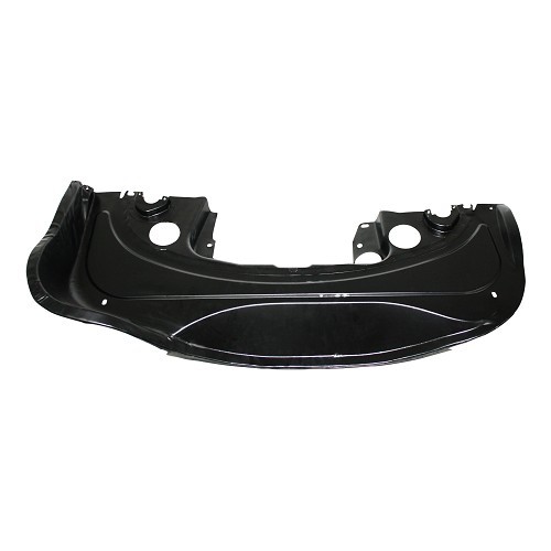 Black crescent-shaped T2 metal plate on exhaust for Kombi 1600 72 -> 79