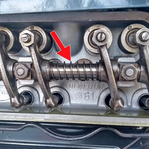 Kipphebelwellenfeder für VOLKSWAGEN Kombi Split (-07/1961) - Motor mit gegossenem Fuß 30cv - KC60006