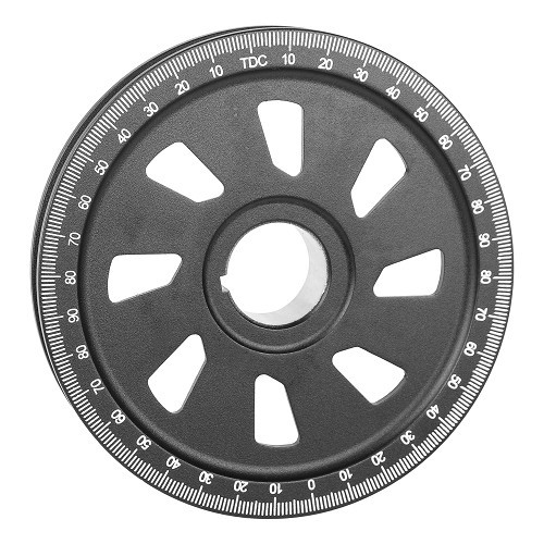  Matte black graduated openwork crankshaft pulley for VOLKSWAGEN Combi Split (-07/1967) - KC60009 