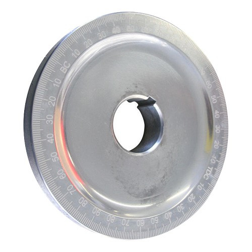  Solid aluminum crankshaft pulley with white graduations for VOLKSWAGEN Combi Split (-07/1967) - KC60206 