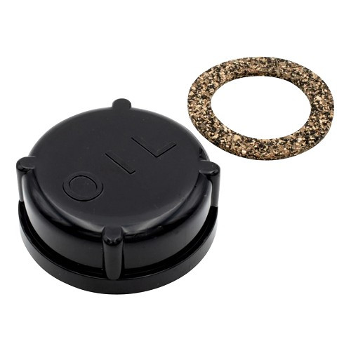  Oil filler cap with OIL indication Aluminium for VOLKSWAGEN Combi Bay Window (08/1967-07/1979) - EMPI - KC60822 