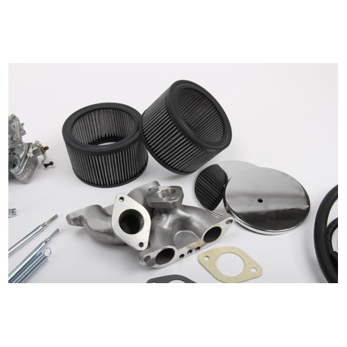 Double carburettor kit, EMPI KADRON 40 mm for Type 4 engine - KC70300