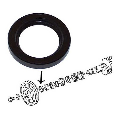  O-ring van de krukas, klein model voor motor Type 4, 1.7, 1.8, 2.0 L - KD71000 