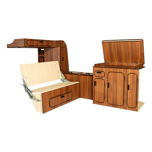 ENZO meubels in formica laminaat voor VOLKSWAGEN Combi erker T2B (08/1972-07/1979) - KF00000