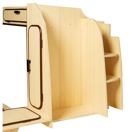 Mobili ENZO in legno grezzo per VOLKSWAGEN Combi Bay Window T2B (08/1972-07/1979) - KF00005