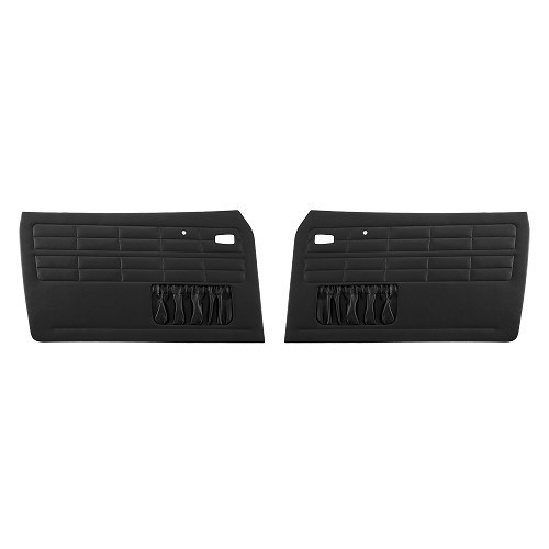  Front door panels TMI black for Volkswagen Karmann-Ghia Cabriolet (08/1963-07/1974), set of 2 - KG10150511 