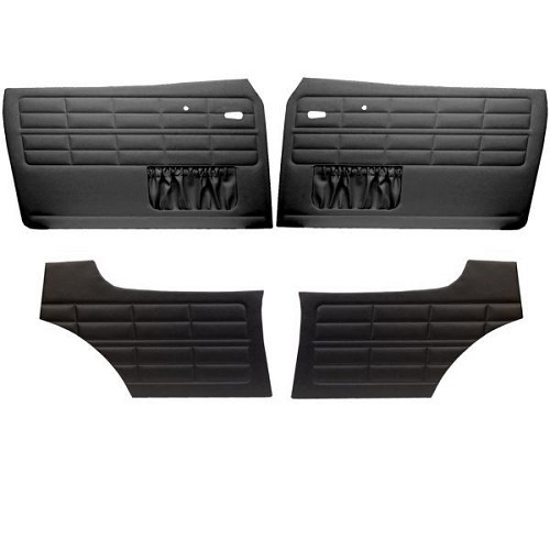  Painéis de porta TMI Preto para Volkswagen Karmann-Ghia Coupé (08/1963-07/1974), conjunto de 4 - KG10152511 