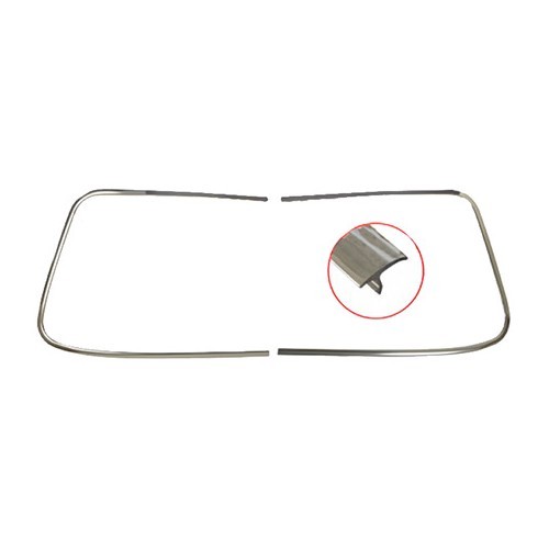  Aluminium windscreen moulding for Karmann-Ghia 66 ->74 - KG13103 