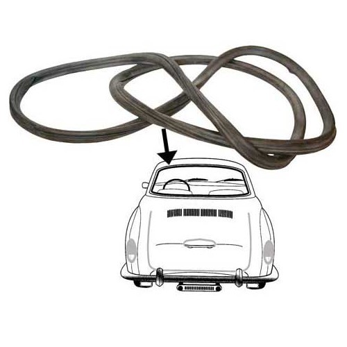  Joint de lunette arrière Deluxe pour Karmann-Ghia Coupé 55 ->65 - KG13200 