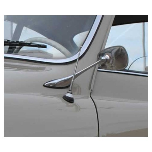 1 chrome-plated gooseneck rearview mirror for Karmann Ghia 56 ->65 - KG14801