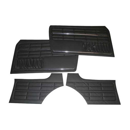  Door panels TMI Black for Volkswagen Karmann-Ghia Coupé (08/1955-07/1963), set of 4 - KG1491340 