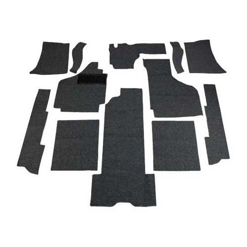 Kit moquette noire TMI pour Karmann-Ghia 14 Coupé 56 ->68 - KGB145668