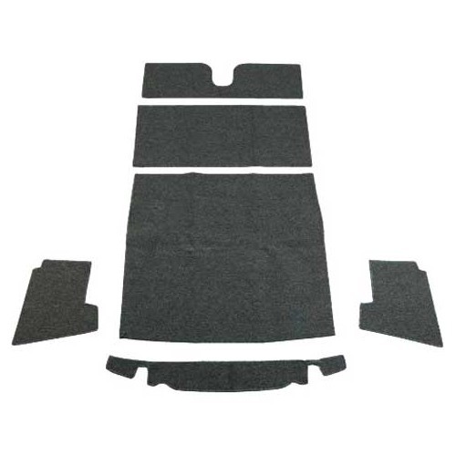 Kit moquette noire TMI pour Karmann-Ghia 14 Coupé 56 ->68 - KGB145668